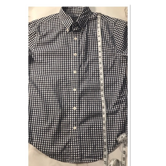 Abercrombie & fitch mens dark navy gingham shirt - Picture 6 of 8